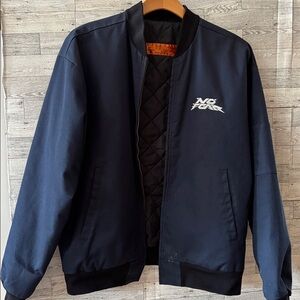 No Fear‎ Coat Varsity Jacket Vintage Blue Bomber work wear men's size XL y2k